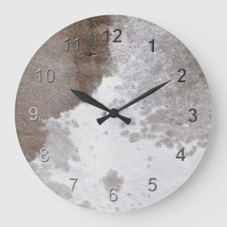 Grande Horloge Ronde Peau de vache