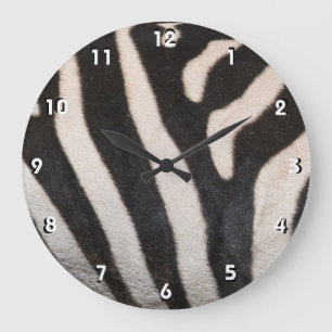 GRANDE HORLOGE RONDE PEAU DE ZEBRA