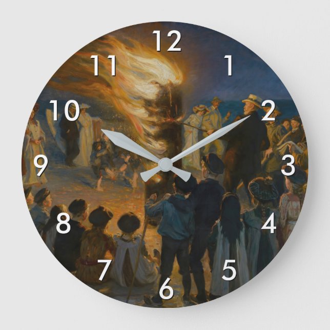 Grande Horloge Ronde Peder Severin Kroyer - Bonfire de la veille du mil (Recto)