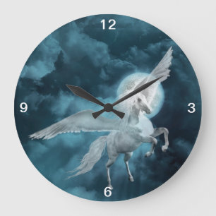 Grande Horloge Ronde Pegasus clair de lune