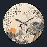 Grande Horloge Ronde Peinture asiatique traditionnelle : art classique.<br><div class="desc">Peinture traditionnelle asiatique Entrez dans l'art asiatique avec des peintures traditionnelles capturant la grâce et l'esprit de la nature. La brosse traditionnelle rencontre la toile, l'art de l'Asie dans chaque trait. peinture, japonaise, japonaise, chinois, corée, grue, tradition, coréen, année, culture, calligraphie, porcelaine, nouveau, pin, arrière - plan, encre, arbre, abstrait,...</div>
