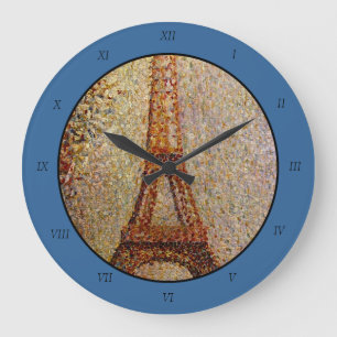 Grande Horloge Ronde Peinture de Georges Seurat : La Tour Eiffel (1889)