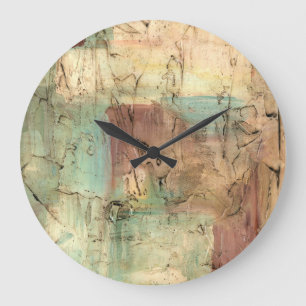 Grande Horloge Ronde Peinture de ton de la terre avec la surface