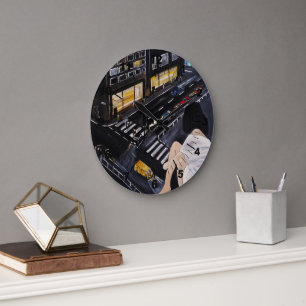 Grande Horloge Ronde Peinture de vendredi soir par Alfred Fox