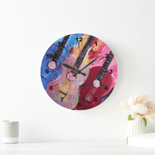 Grande Horloge Ronde Peinture Jamming be Goode par Alfred Fox