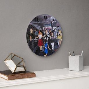 Grande Horloge Ronde Peinture No Control par Alfred Fox