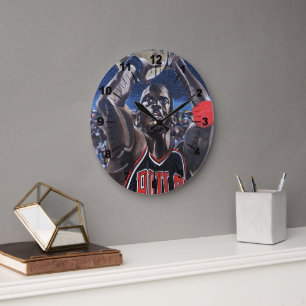 Grande Horloge Ronde Peinture Tirer sur la Lune par Alfred Fox
