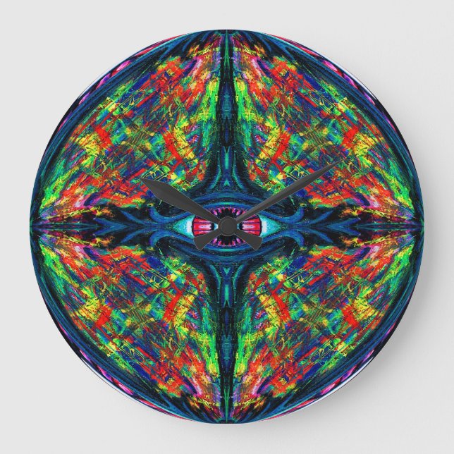 Grande Horloge Ronde Peinture tordue et trompeuse (Recto)