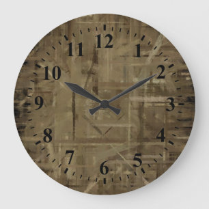 Grande Horloge Ronde Peinture vintage Abstraite