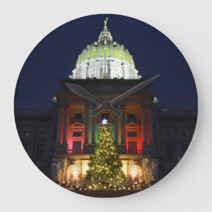 Grande Horloge Ronde Pennsylvania State Capitol Christmas Tree Lights