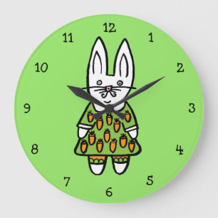 Grande Horloge Ronde Penny le lapin