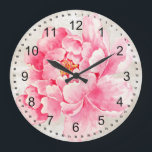 Grande Horloge Ronde Peony rose<br><div class="desc">Pink Peony flower</div>