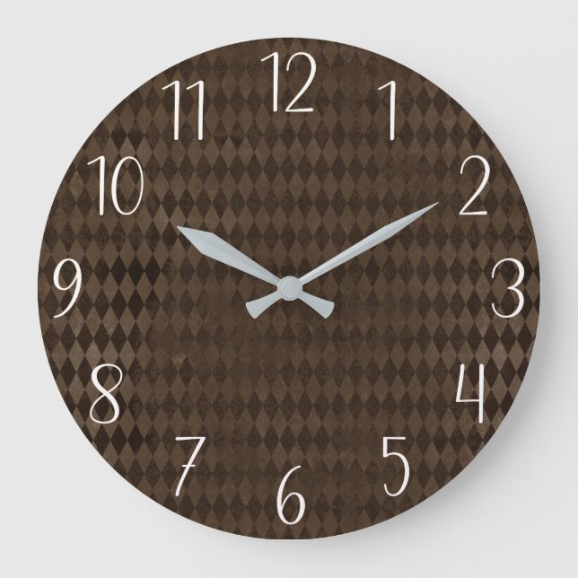 Grande Horloge Ronde Pépinière gothique Arlequin noir (Recto)