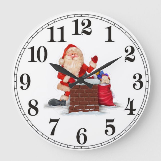 Grande Horloge Ronde Père Noël (Recto)