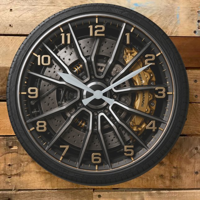 Grande Horloge Ronde Performance Wheel Rim (Créateur téléchargé)