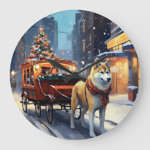 Grande Horloge Ronde Période de fêtes d'Akita Noël
