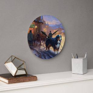 Grande Horloge Ronde Période de fêtes de Noël du Montagnard Bernois