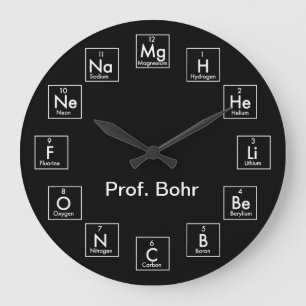 GRANDE HORLOGE RONDE PERIODIC TABLE OF ELEMENTS - 2017