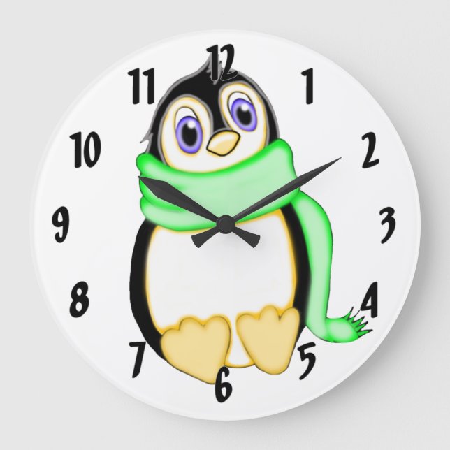 Grande Horloge Ronde Perky Penguin (Recto)
