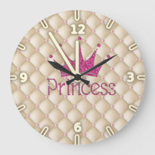 Grande Horloge Ronde Perles Charming Chic, Tiara, Princesse, Glitterie