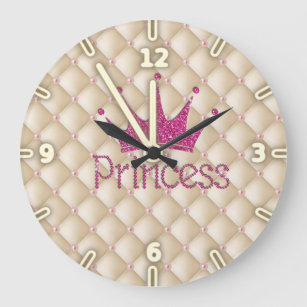 Grande Horloge Ronde Perles Charming Chic, Tiara, Princesse, Glitterie