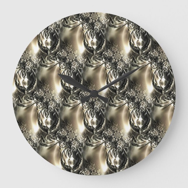 Grande Horloge Ronde Perles dorées (Recto)