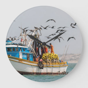 Grande Horloge Ronde Pérou, Los Organos. Bateau de pêche à Los Organos