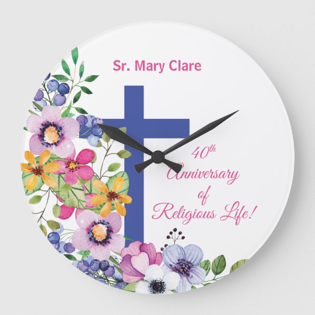 Grande Horloge Ronde Personalize, 40th Anniversary Nun Religious Life (Recto)