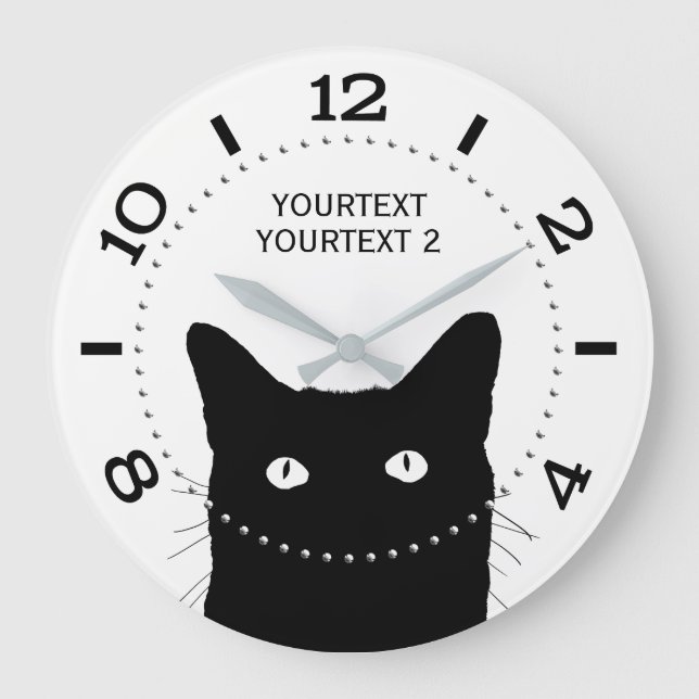 Grande Horloge Ronde Personalized Black Cat Dial on a (Recto)