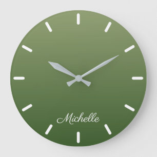 Grande Horloge Ronde Personalized green
