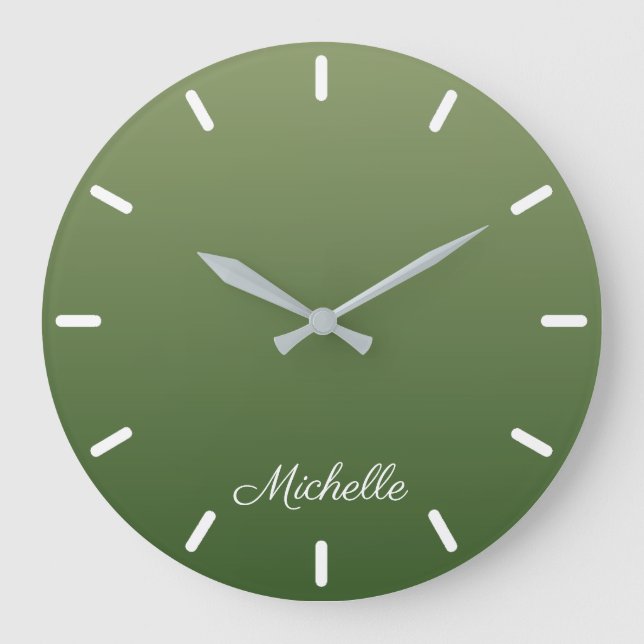 Grande Horloge Ronde Personalized green (Recto)