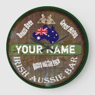 Grande Horloge Ronde Personalized Irish Australian pub sign