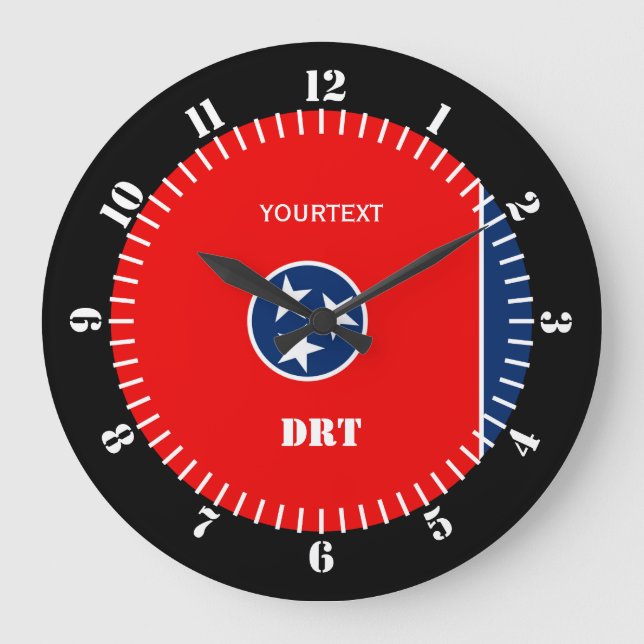 Grande Horloge Ronde Personalized Tennessee State Flag Design on a (Recto)