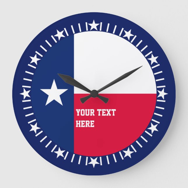 Grande Horloge Ronde Personalized Texas State Flag Design on a (Recto)