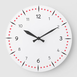 Grande Horloge Ronde PERSONNALISER - Cadran de montre à points
