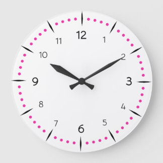 Grande Horloge Ronde PERSONNALISER - Cadran de montre à points