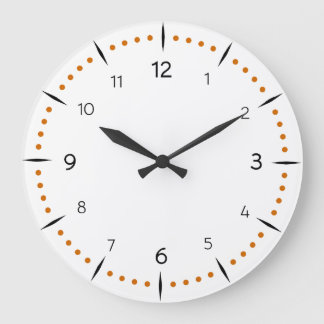 Grande Horloge Ronde PERSONNALISER - Cadran de montre à points