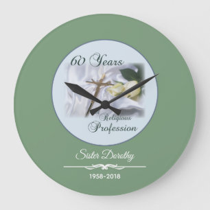 Grande Horloge Ronde Personnalisez, 60 ans de profession religieuse