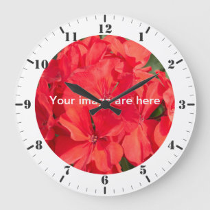 Grande Horloge Ronde Personnalisez avec des marqueurs d'heure et des ca