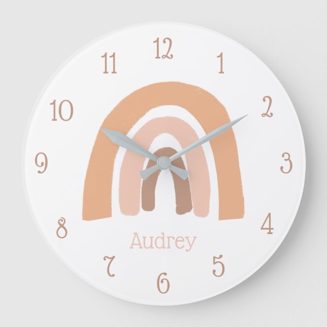 Grande Horloge Ronde Personnalité de Cute Boho (Recto)