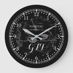 Grande Horloge Ronde Personnalité de la Bibliothèque de Constellation Z