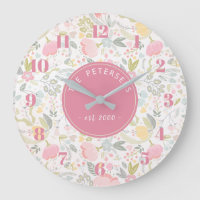 Personnalized Family Nom Pastel Colorful Floral
