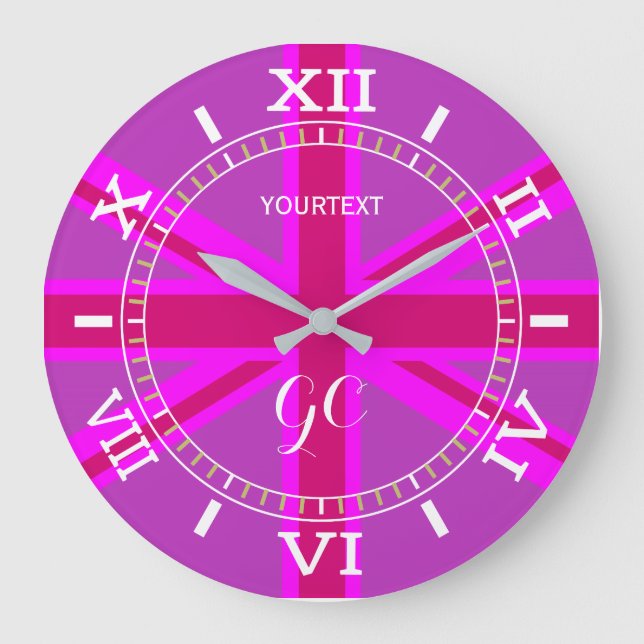Grande Horloge Ronde Personnalized Fuchsia Union (Recto)