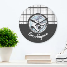 Personnalized Nom Moderne Tartan Ice Skating