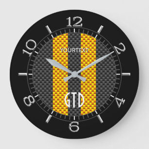 Grande Horloge Ronde Personnalized Yellow