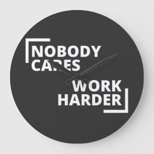 Grande Horloge Ronde Personne Ne Se Soucie De Travailler Plus Dur