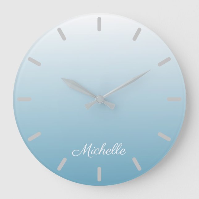 Grande Horloge Ronde Personnel gradient ombre angel blue (Recto)