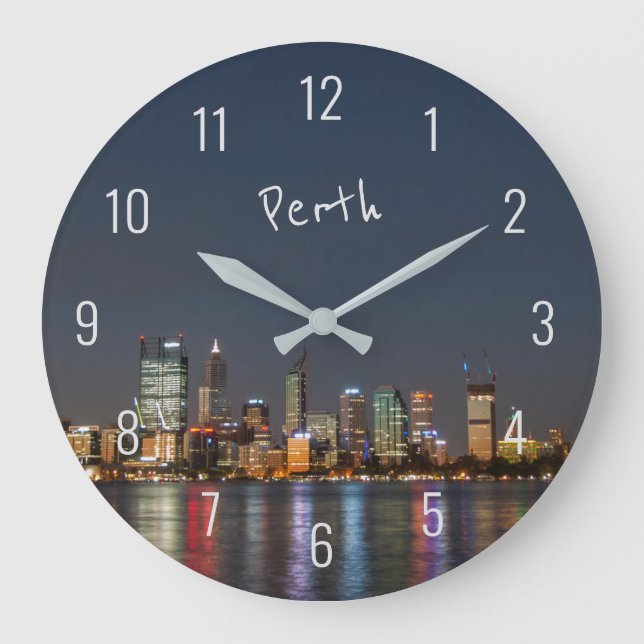 Grande Horloge Ronde Perth Australia Skyline Night Reflections (Recto)