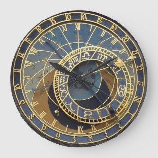 Grande Horloge Ronde Peste astronimique de style Steampunk