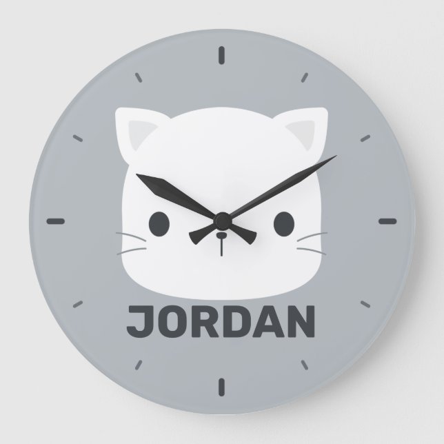 Grande Horloge Ronde Petit Chat de Cute (Recto)